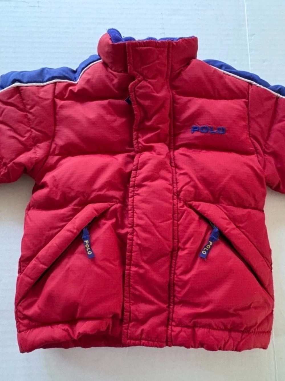 RALPH LAUREN Polo Sport Red Down Puffer Jacket- Size S/M 3m-12m